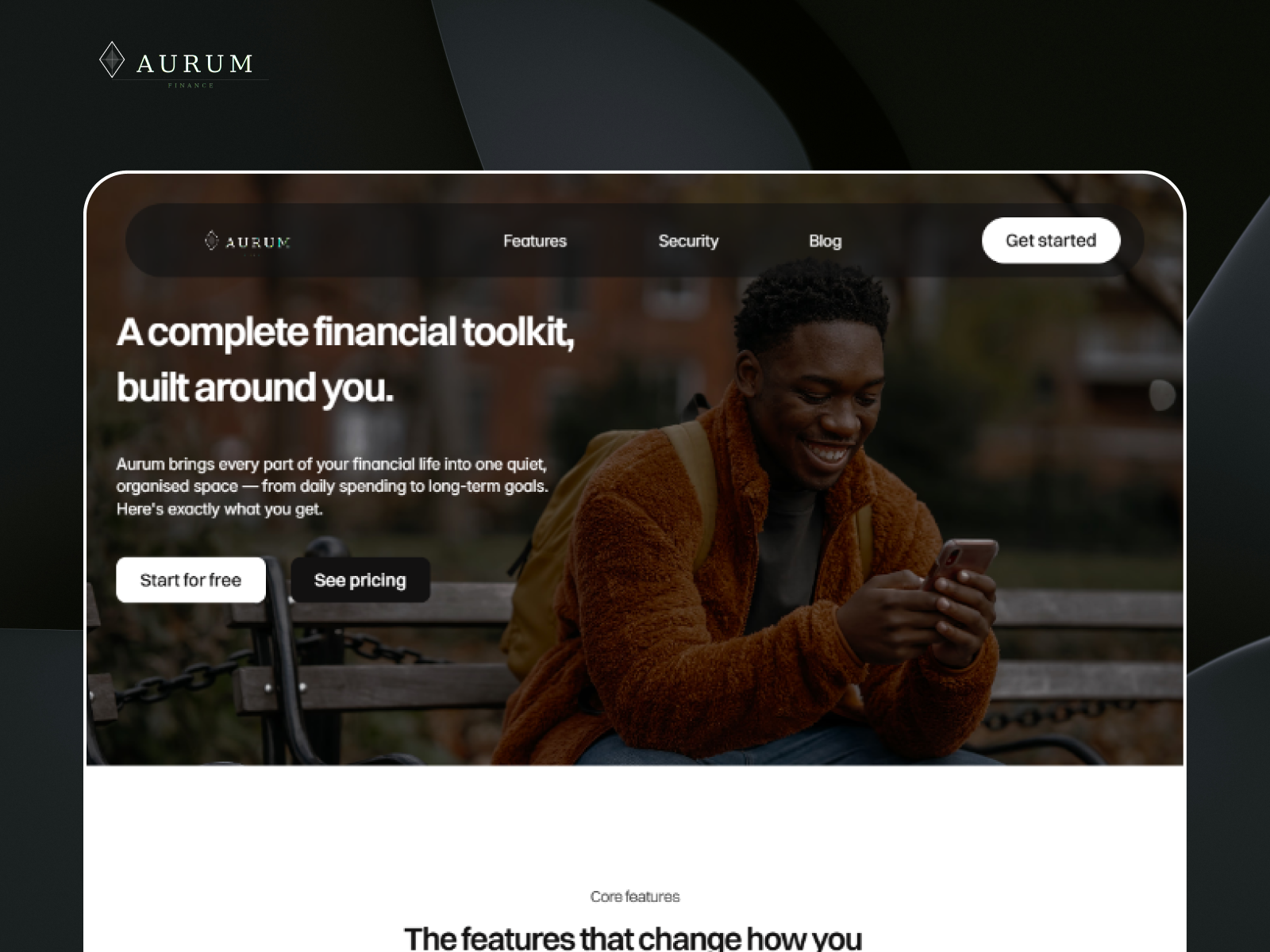 Screenshot 2 of Aurum template
