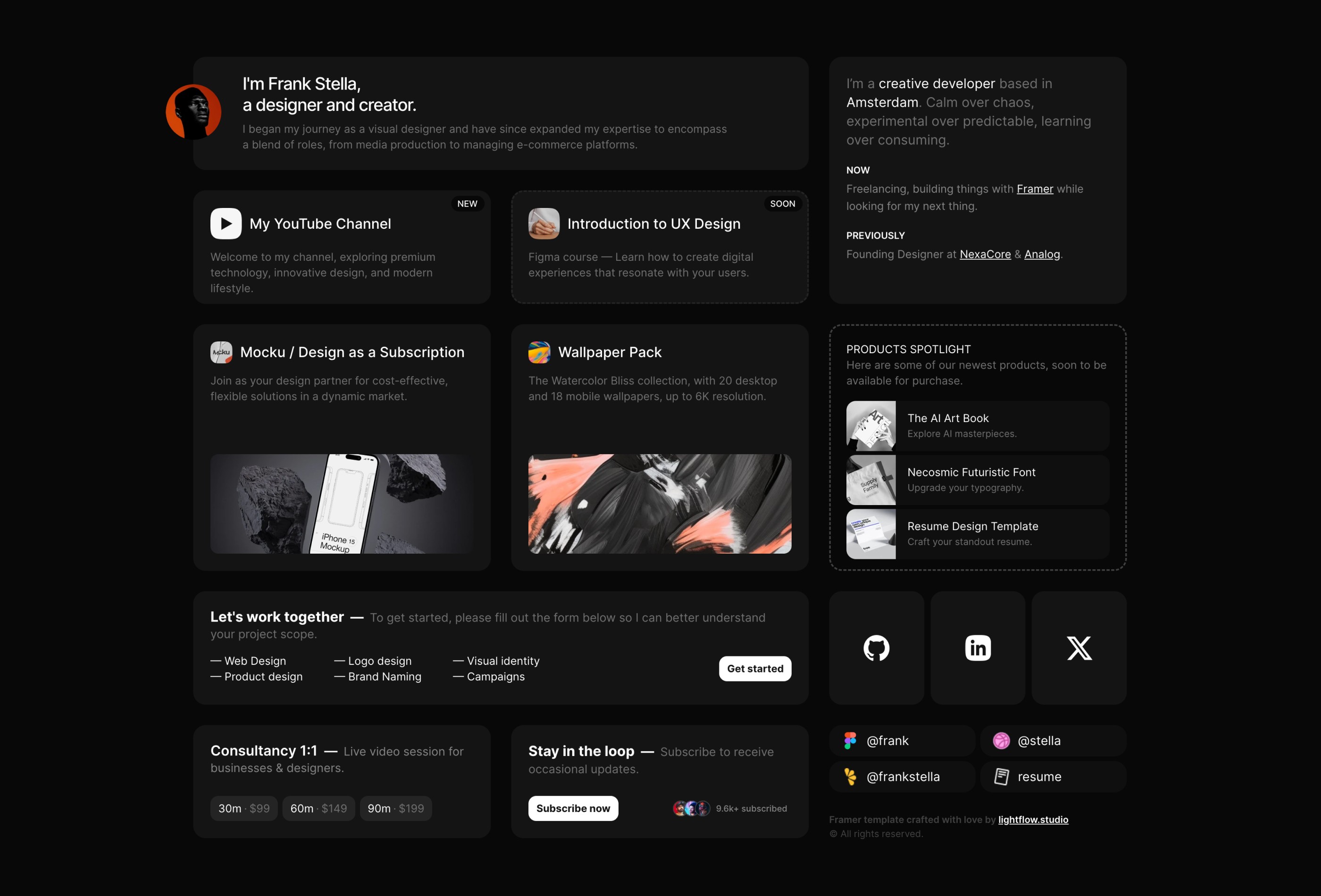 Screenshot 2 of Blocos minimal about page template