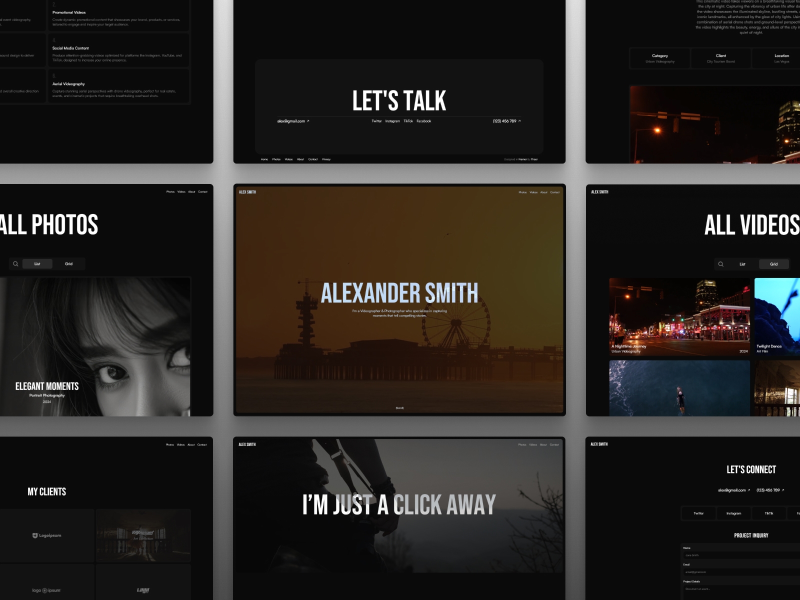 Screenshot 4 of Capture video photography portfolio template