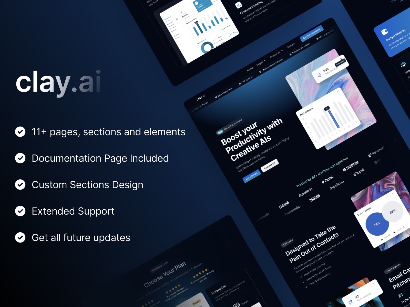 Screenshot 2 of Clayai saas startup template