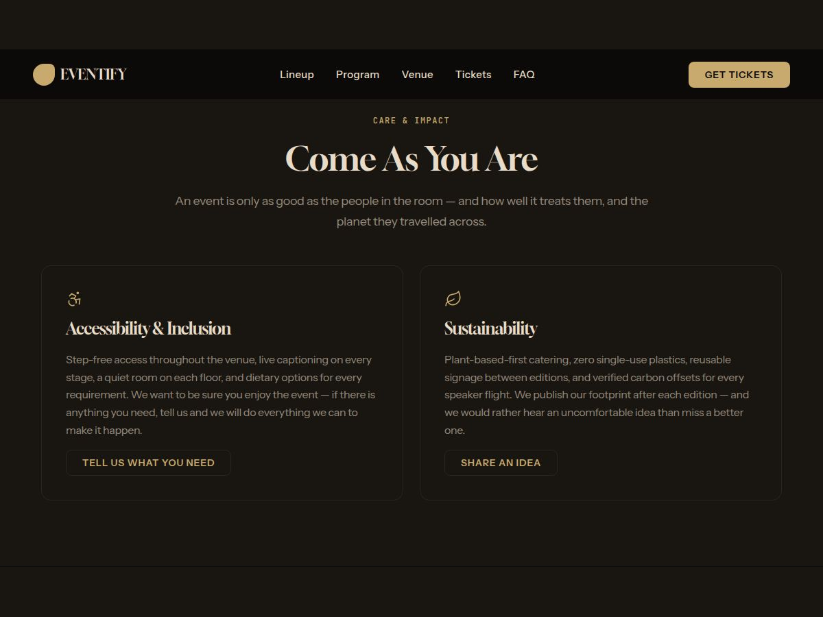 Screenshot 3 of Eventify Template