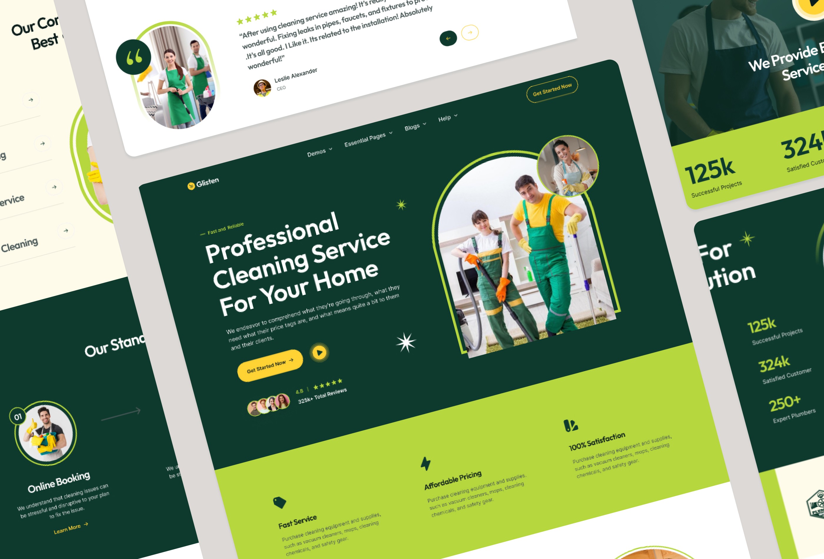 Screenshot 4 of Glisten cleaning service framer template