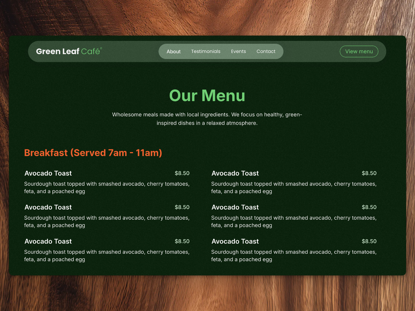 Screenshot 3 of Green Leaf Café