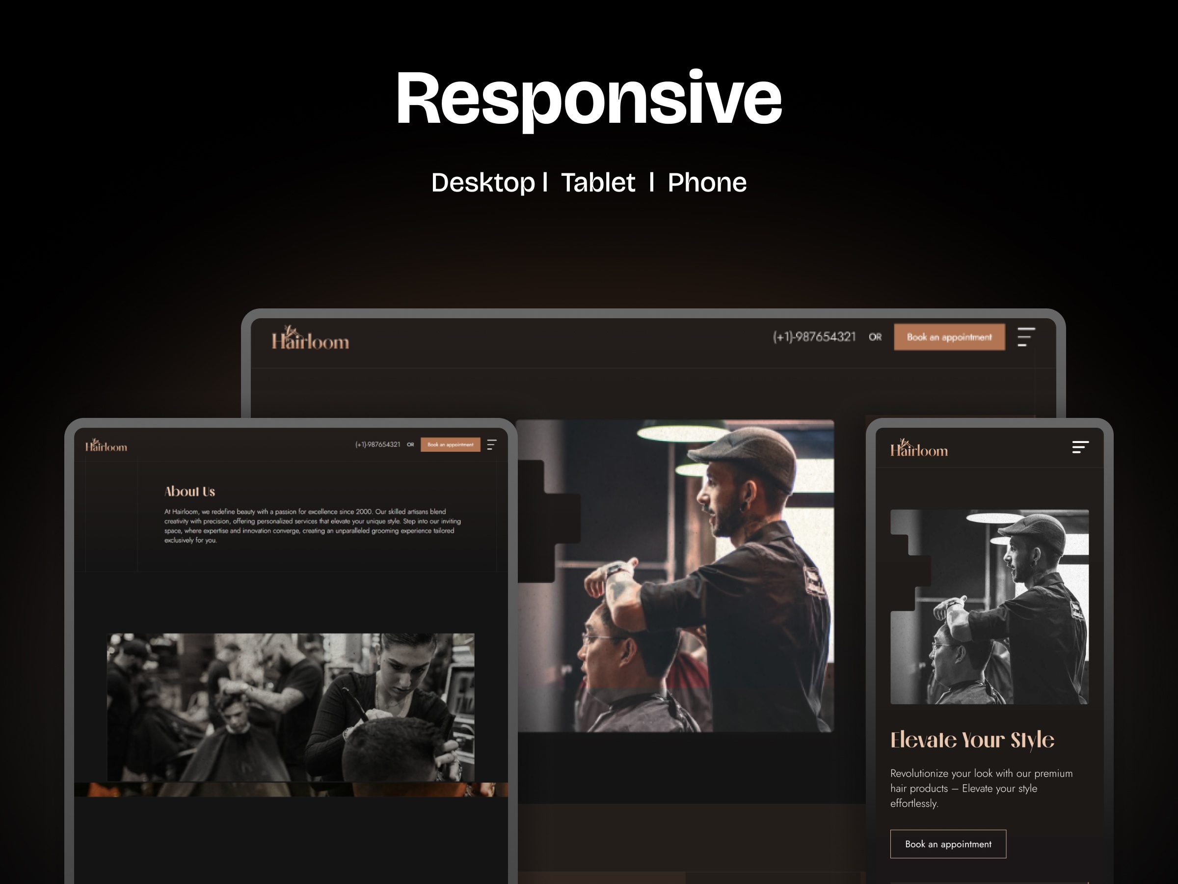 Screenshot 4 of Hairloom hair salon template