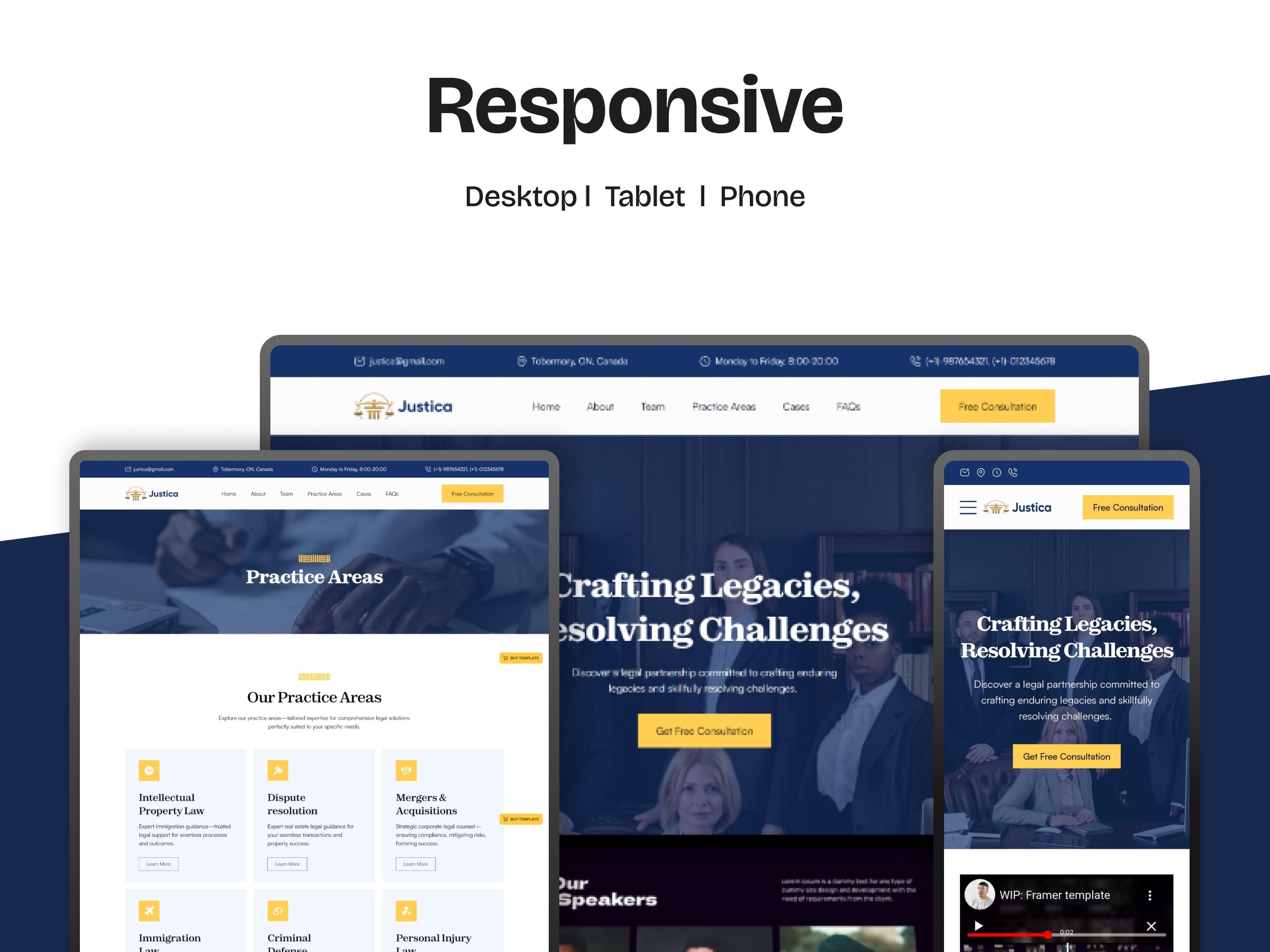 Screenshot 4 of Justica law firm template