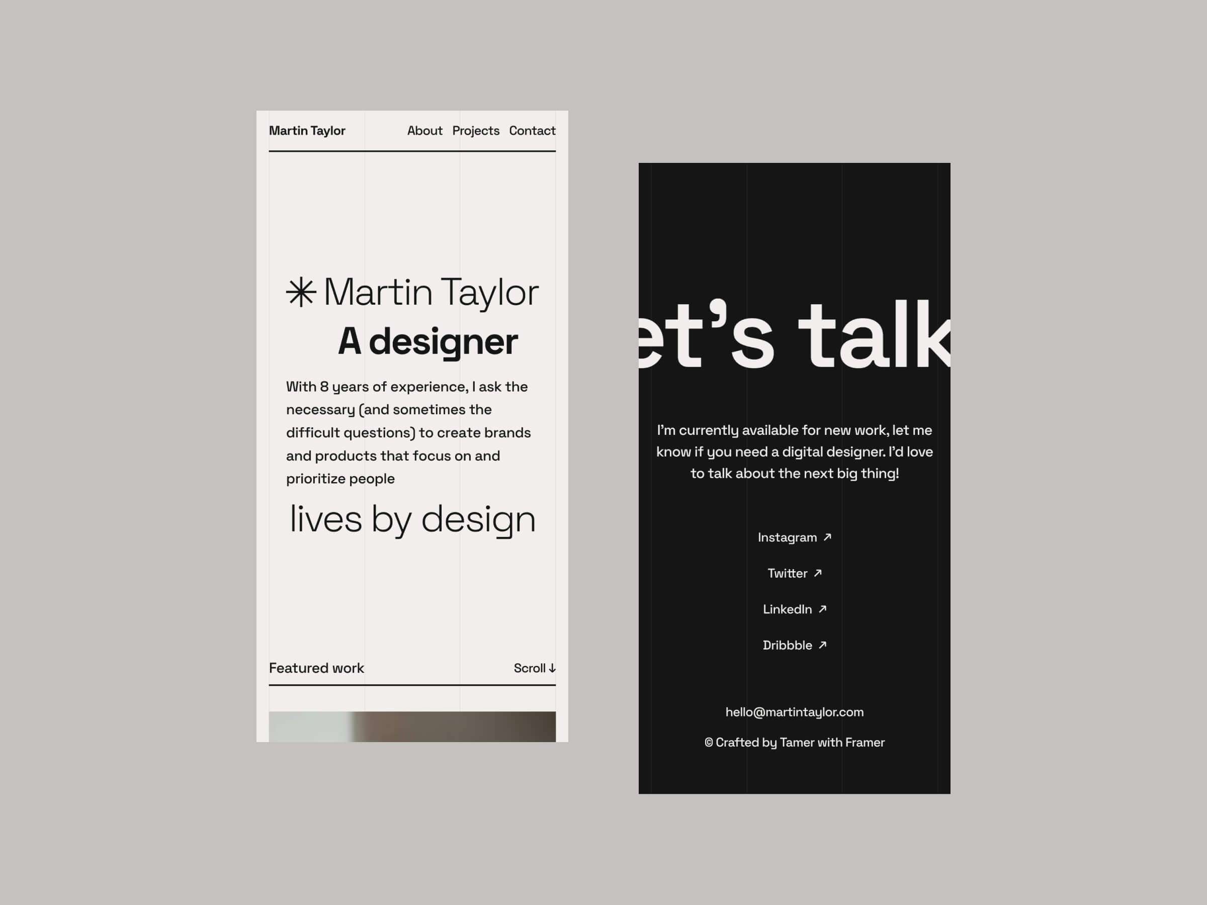Screenshot 4 of Klear portfolio template