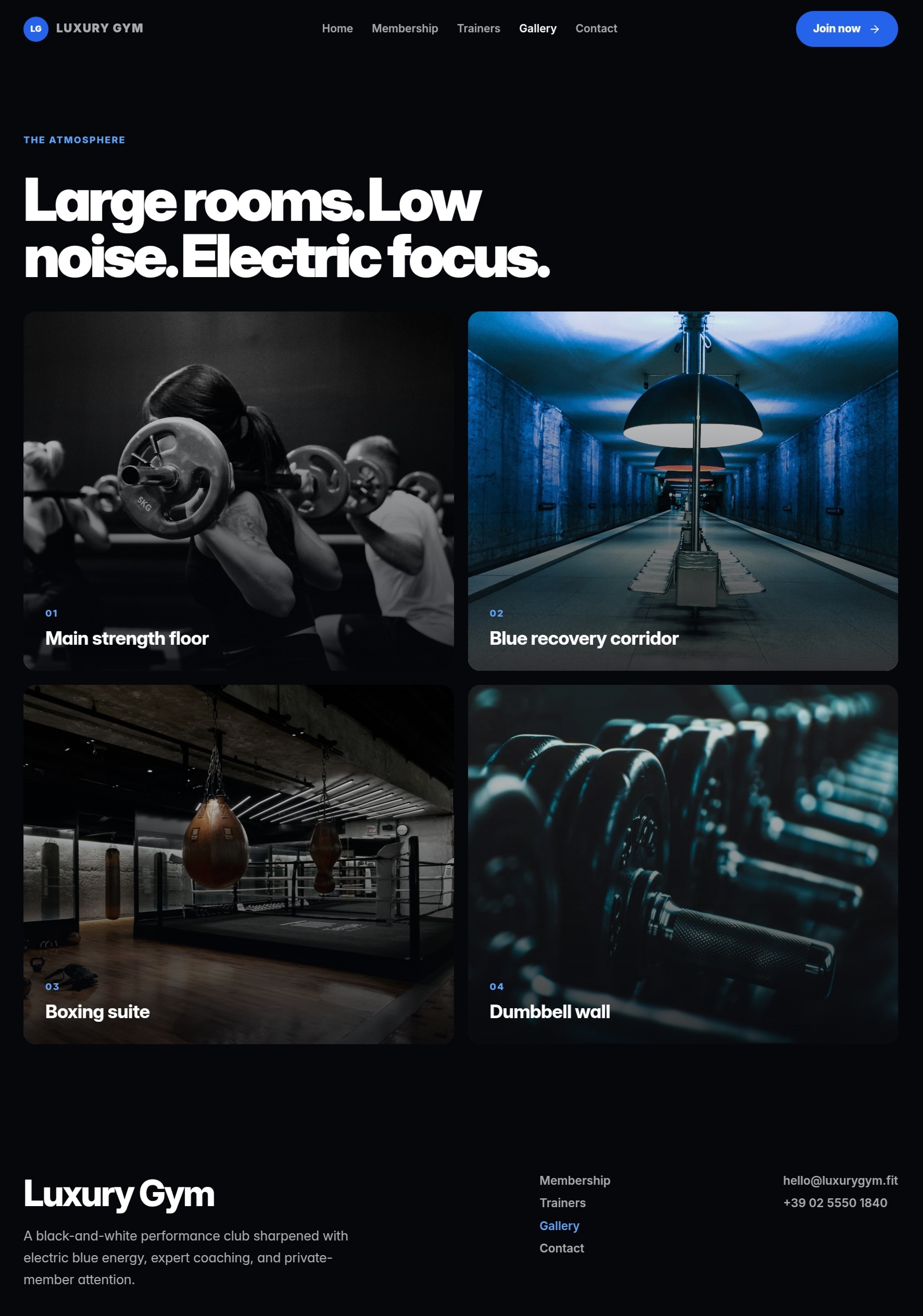 Screenshot 4 of Luxury Gym Template