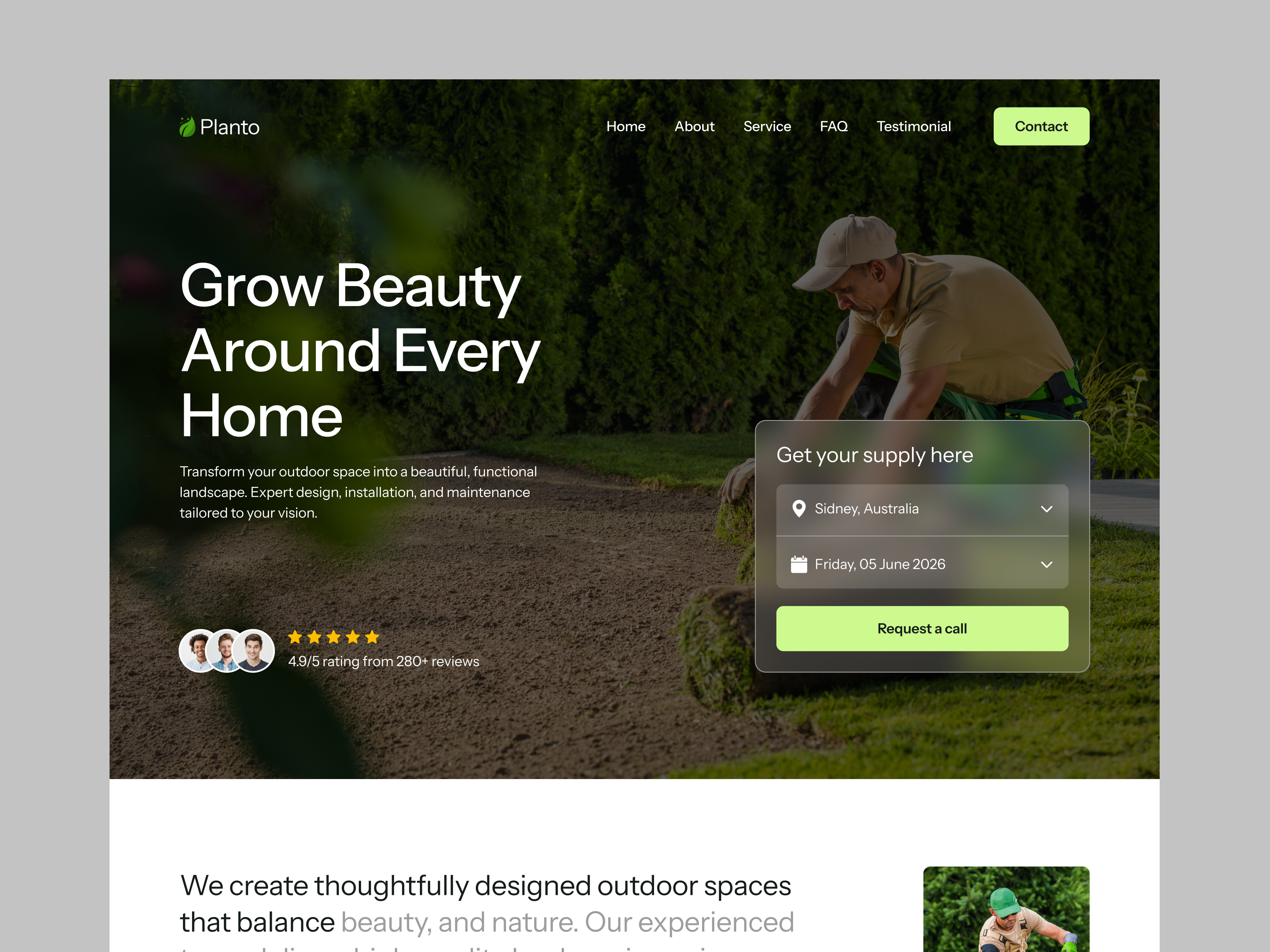 Screenshot 2 of Planto Template