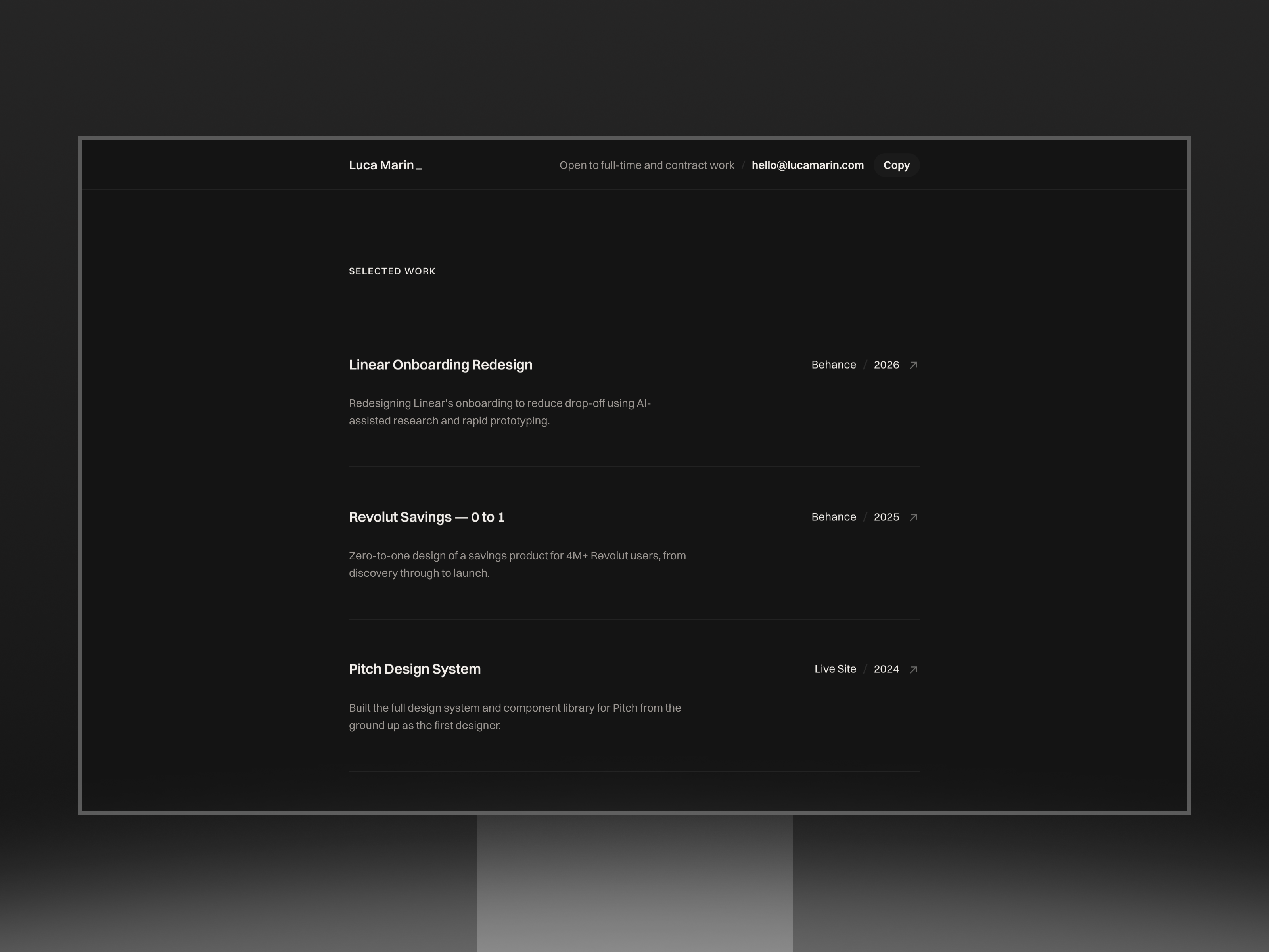 Screenshot 3 of Promptfolio Noir