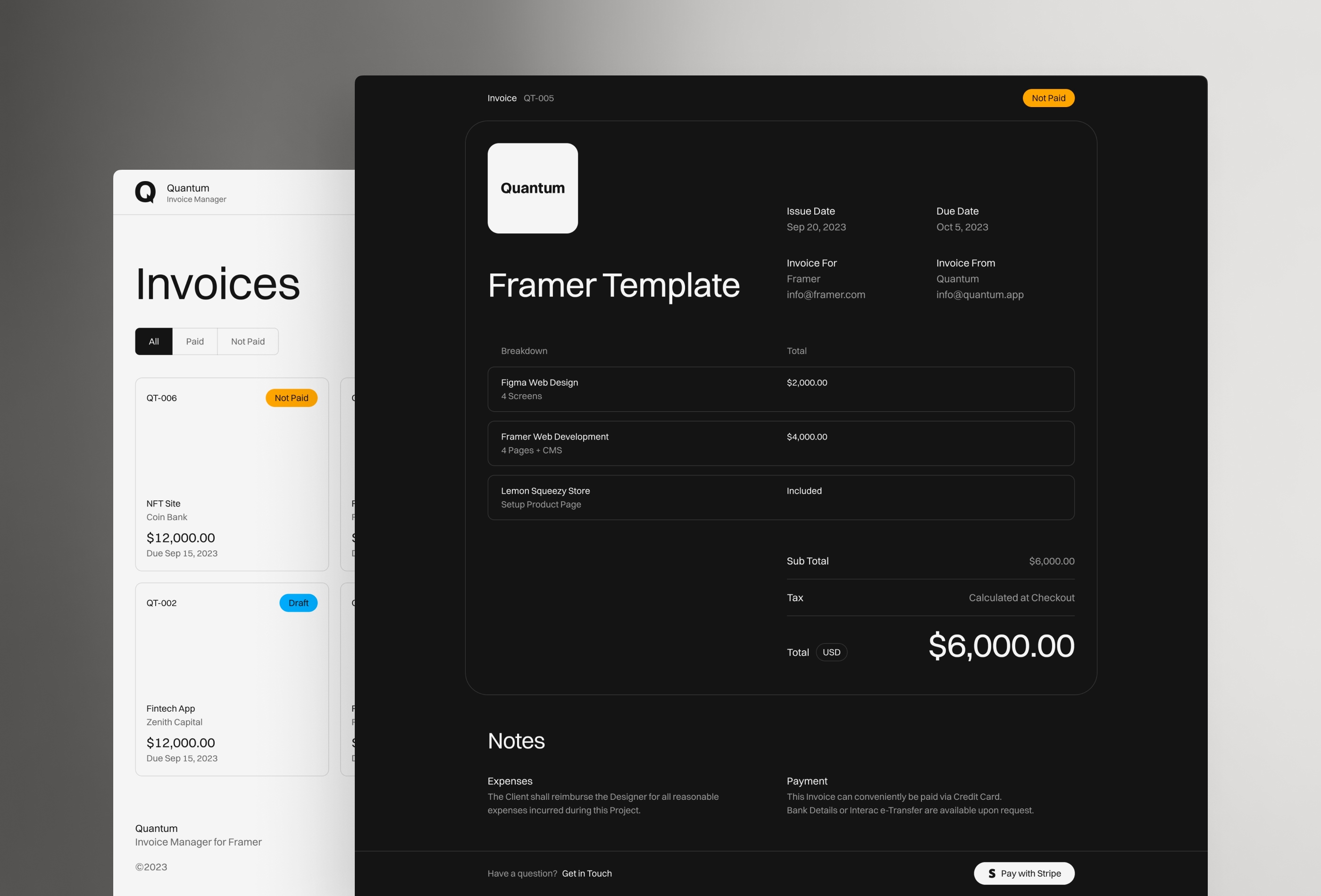 Screenshot 2 of Quantum invoices