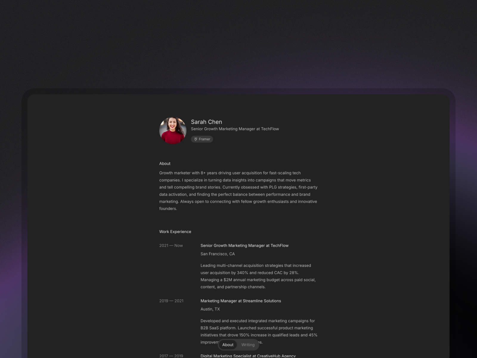 Screenshot 2 of read.cv