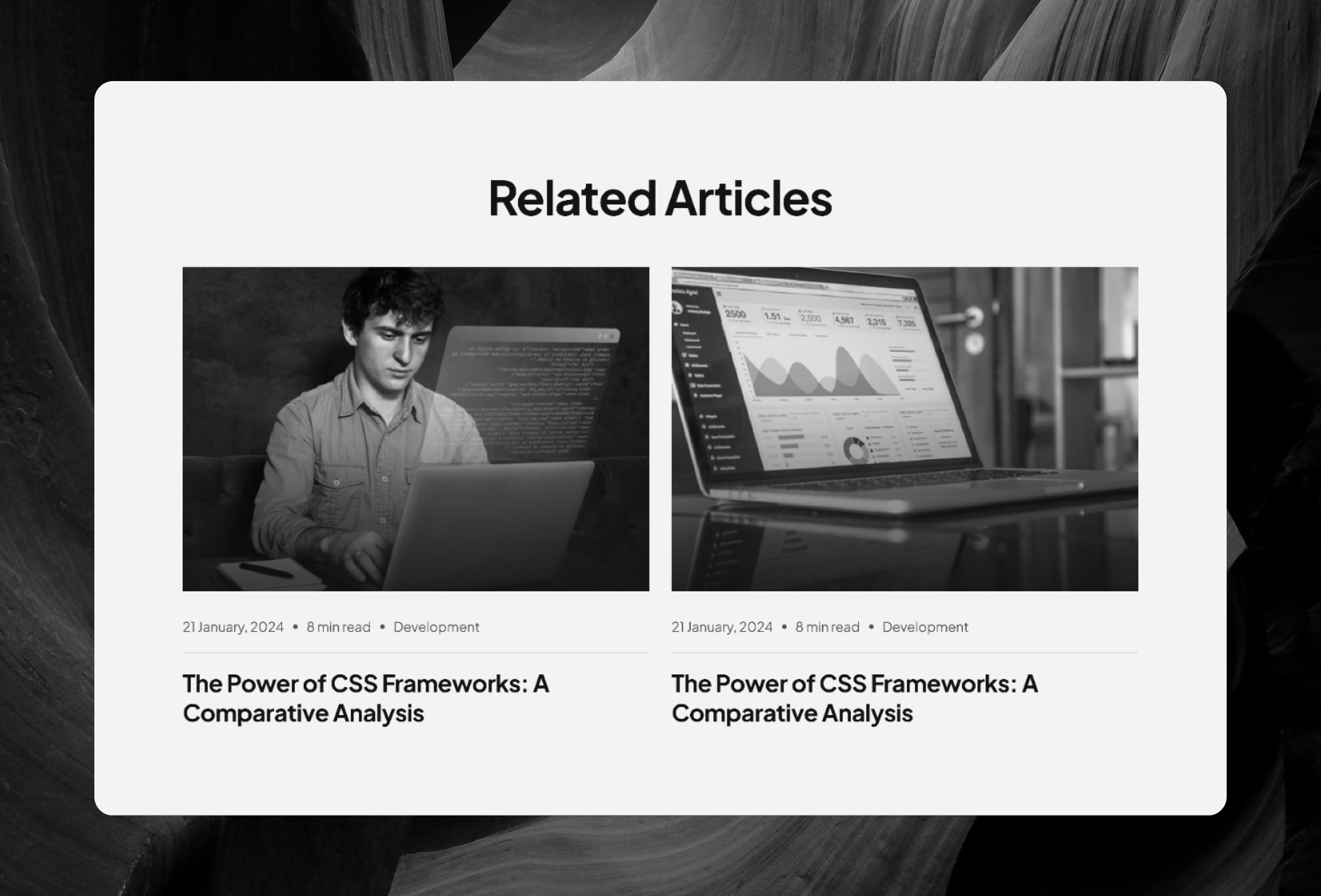 Screenshot 4 of Ronald portfolio website