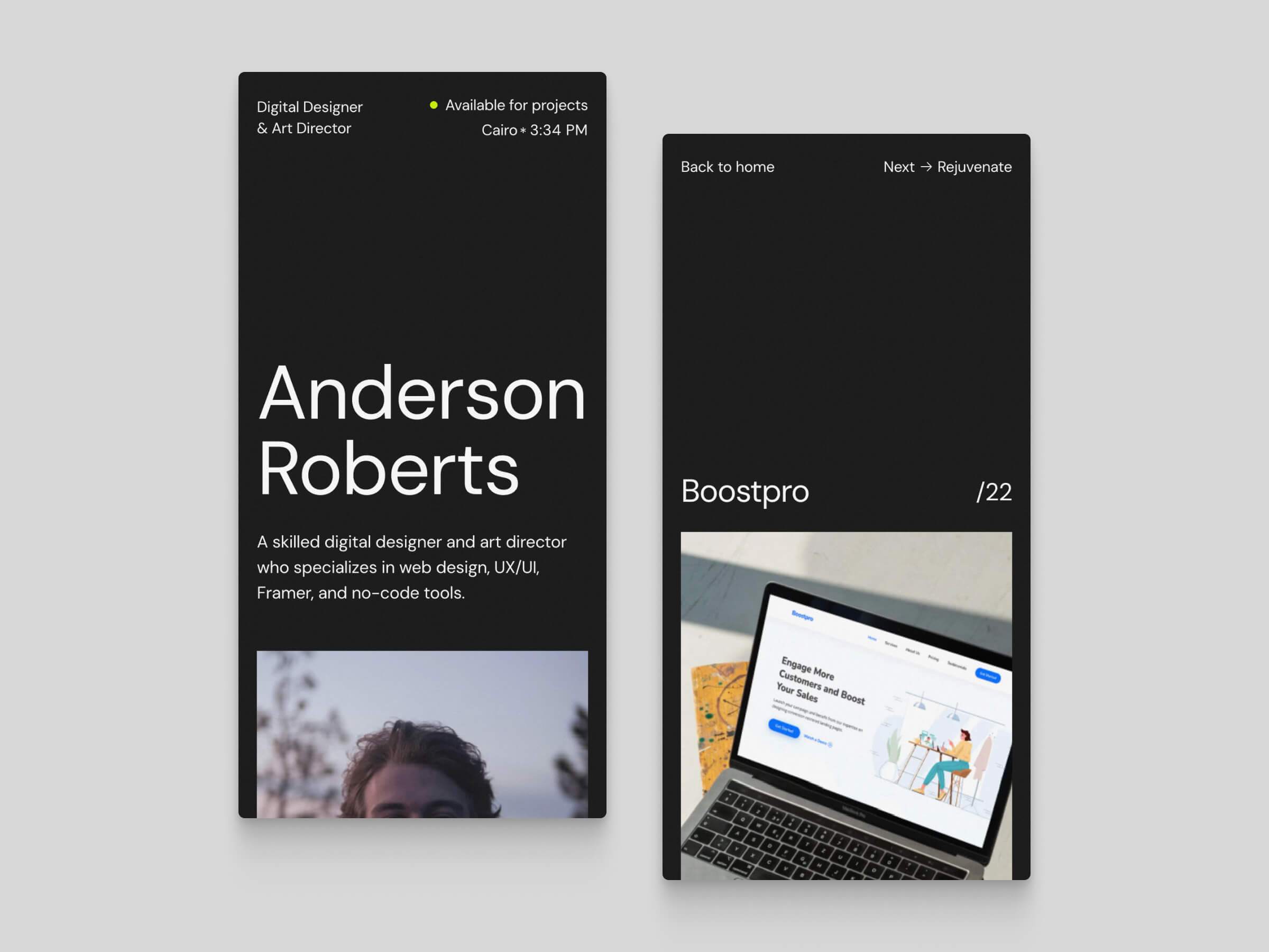 Screenshot 4 of Sharm personal framer template
