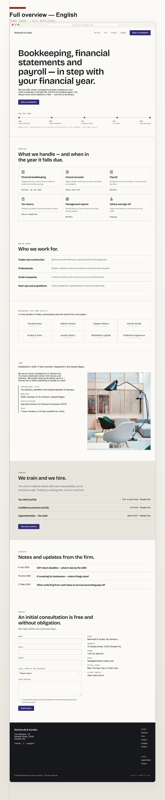 Screenshot 2 of Tax Firm Template