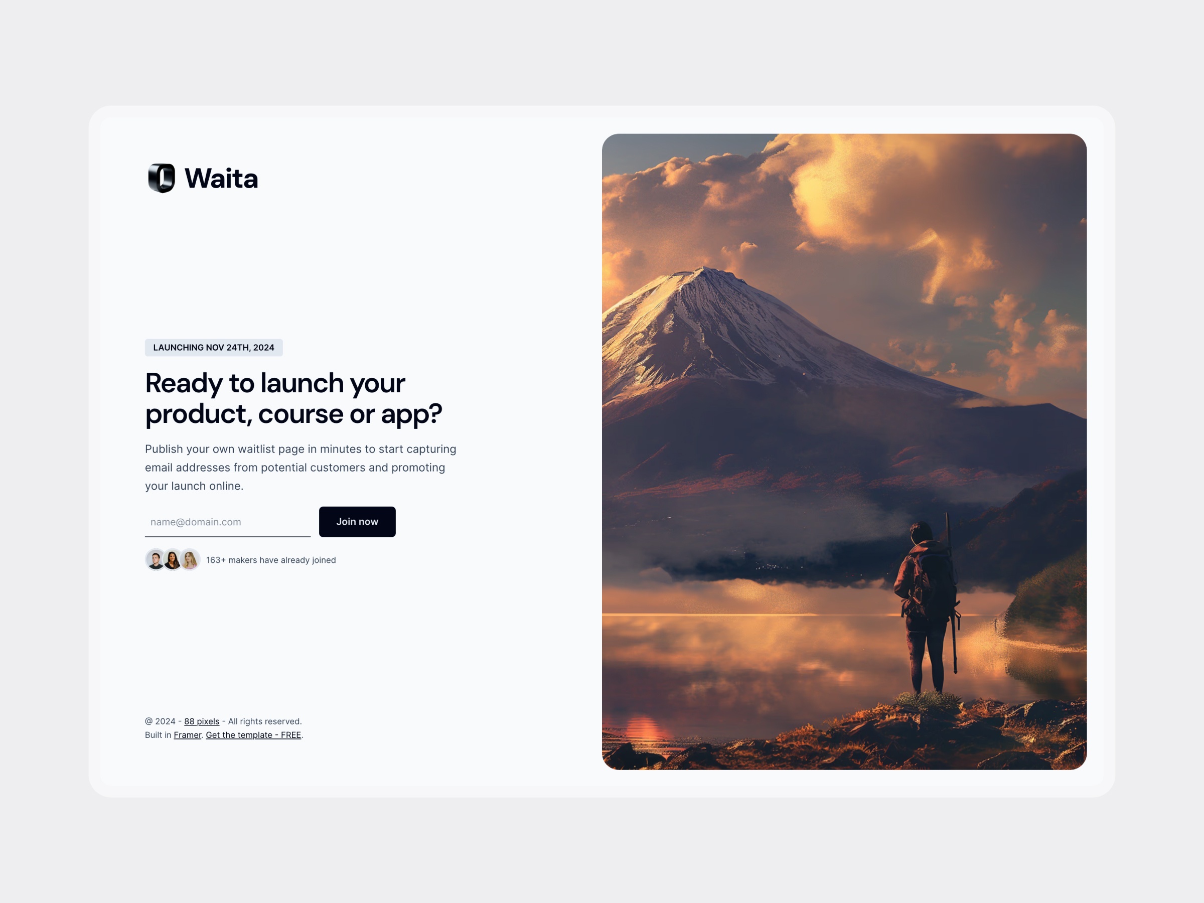 Screenshot 4 of Waita modern waitlist page