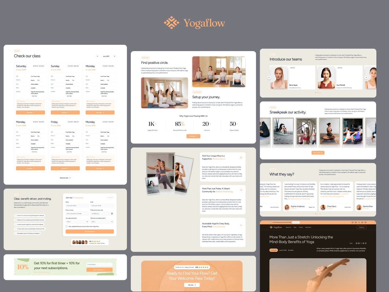 Screenshot 3 of YogaFlow Template