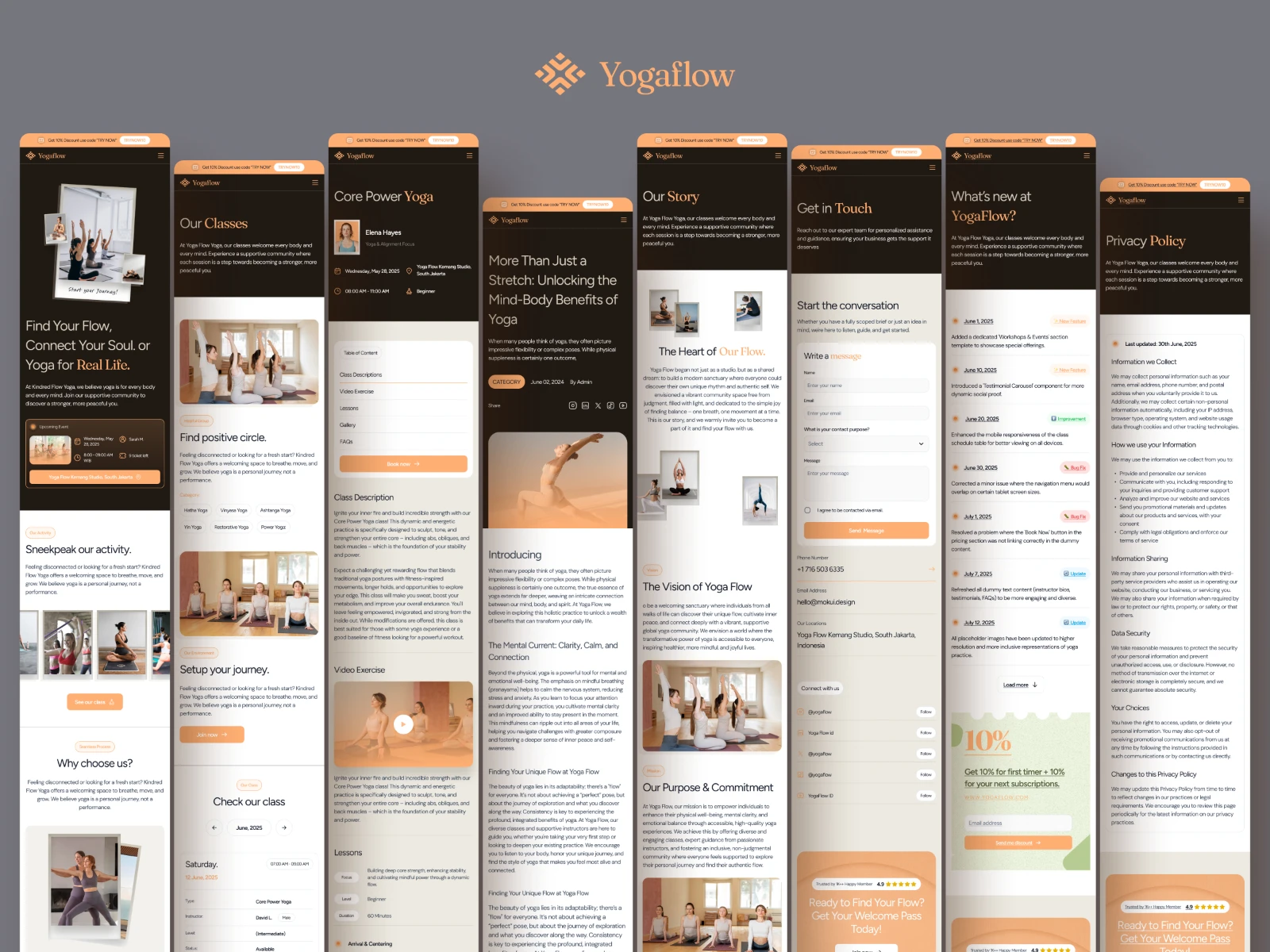 Screenshot 4 of YogaFlow Template